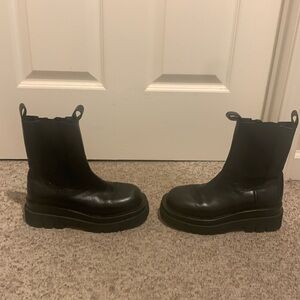 Jeffrey Campbell black platform grunge boho boots sz 6